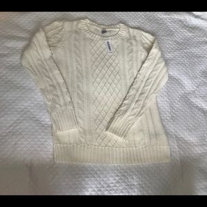 Old Navy a Knit Sweater Off White M